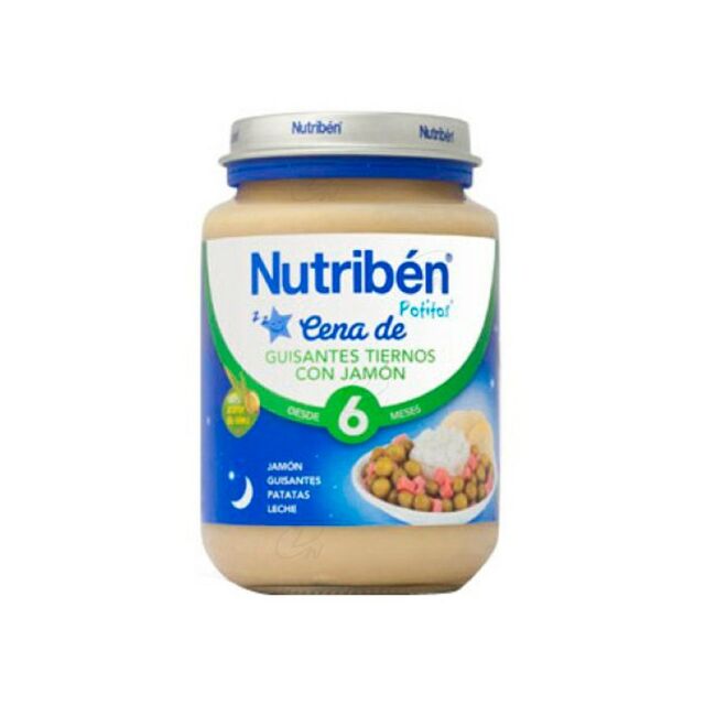 NUTRIBEN CENA CREMA GUISANTES CON JAMON POTITO 200 G