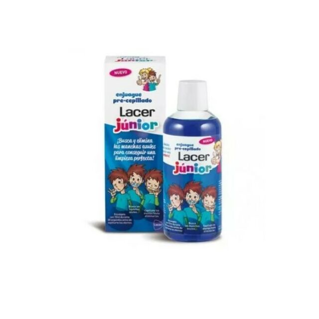 ENJUAGUE PRE CEPILLADO LACER JUNIOR  1 ENVASE 500 ML