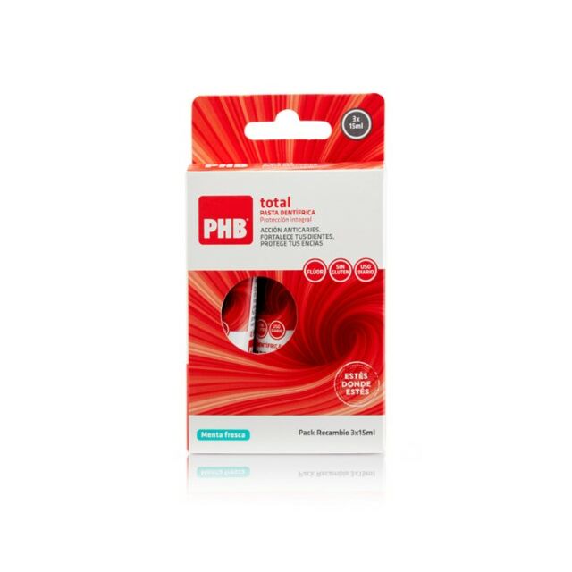 PHB PACK TOTAL PASTA DENTAL RECAMBIO  3 UNIDADES 15 ML