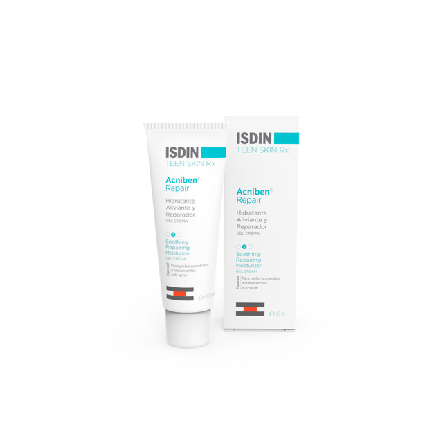 ACNIBEN REPAIR HIDRATANTE REPARADOR Y ALIVIADOR ISDIN TEEN SKIN RX GEL CREMA 1 ENVASE 40 ML