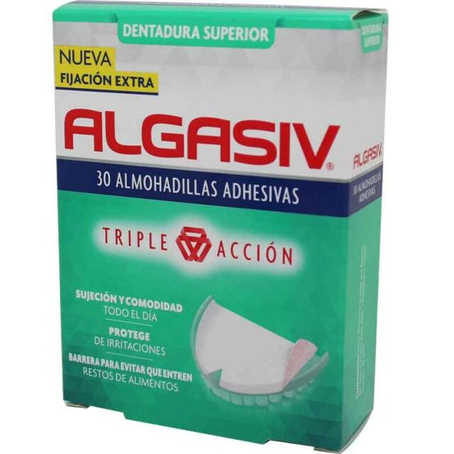 ALGASIV ALMOHADILLAS ADHESIVAS PROTESIS 30 UNIDADES SUPERIORES