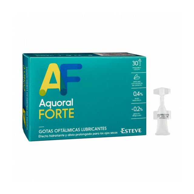 AQUORAL FORTE GOTAS OFTALMICAS LUBRICANTES ESTERILES 30 MONODOSIS 0,5 ML