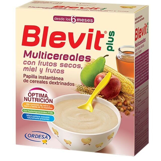 BLEVIT PLUS MIEL FRUTOS SECOS Y FRUTAS MULTICEREALES 1 ENVASE 600 G