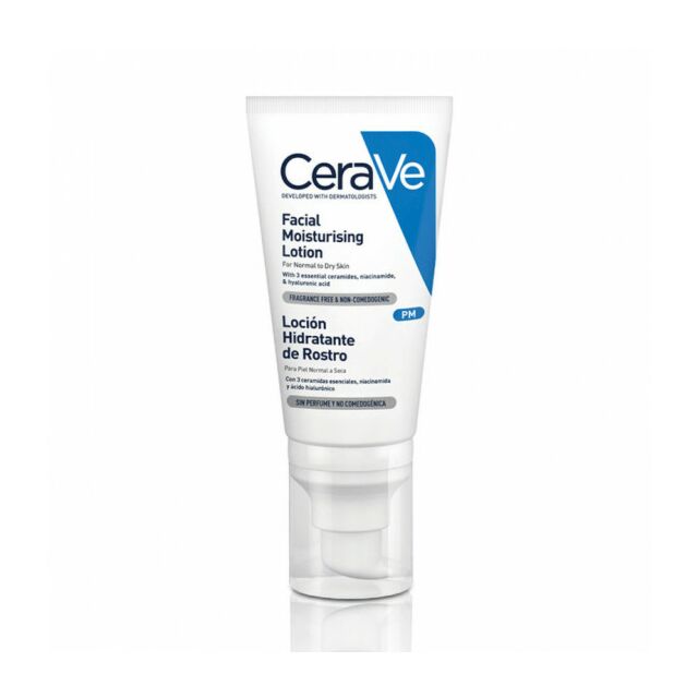 CERAVE LOCION HIDRATANTE DE ROSTRO PIEL NORMAL  1 ENVASE 52 ML