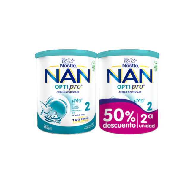 NAN OPTIPRO 2 LECHE DE CONTINUACION  2 ENVASES 800 G