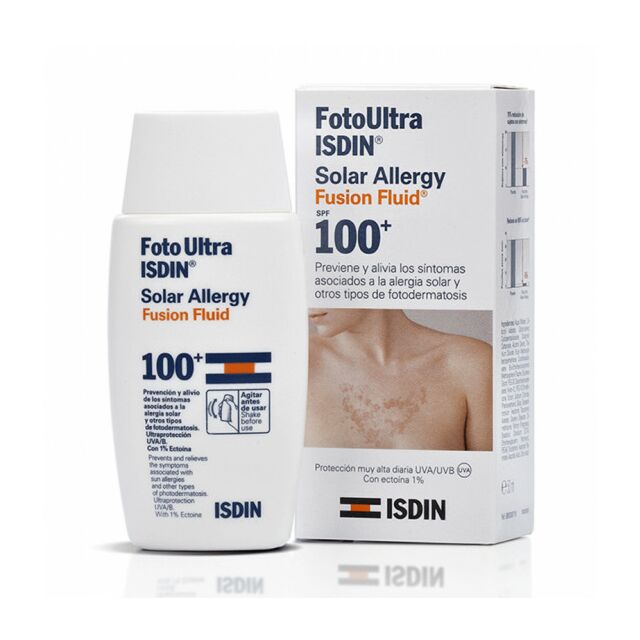 FOTOULTRA ISDIN SOLAR ALLERGY FUSION FLUID FOTODERMATOSIS 1 ENVASE 50 ML