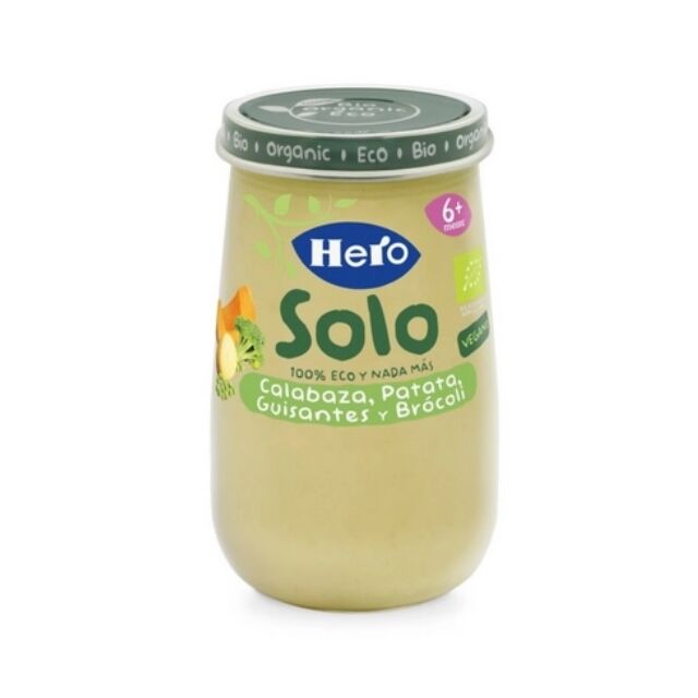 HERO BABY SOLO CREMA CALABAZA Y PURE PATATAS  1 ENVASE 190 G