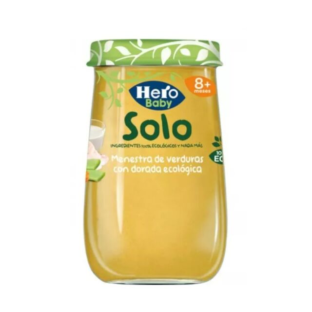 HERO BABY SOLO MENESTRA VERDURAS CON DORADA  1 ENVASE 190 G