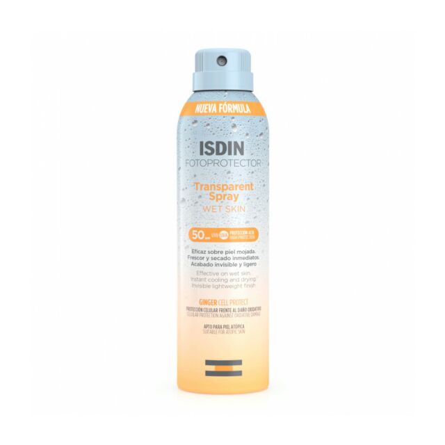 ISDIN FOTOPROTECTOR TRANSPARENT SPRAY WET SKIN SPF 50  1 ENVASE 250 ML