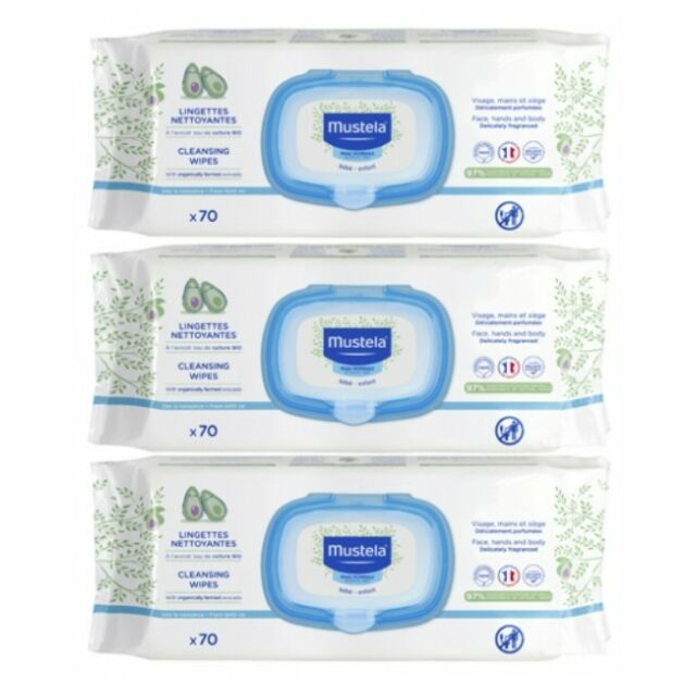 MUSTELA PACK TOALLITAS  DERMO-SUAVIZANTES 3 X 70 U