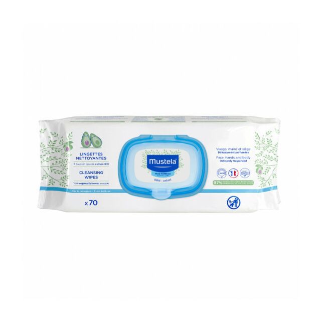 MUSTELA 70 TOALLITAS LIMPIADORAS CON PERFUME