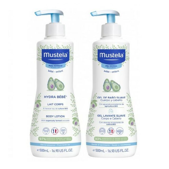 MUSTELA HYDRA BEBE 500 + GEL DE BAÑO 500 ML