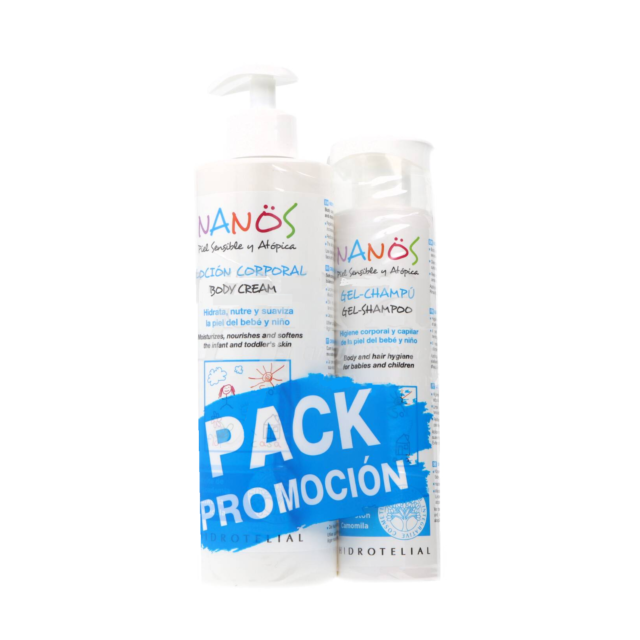 NANOS LOCION CORPORAL 500 ML + GEL CHAMPU 250 ML