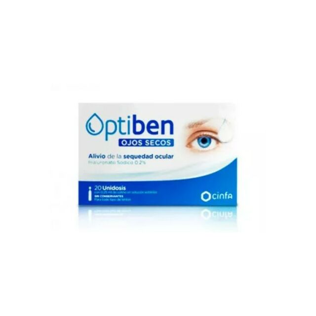 OPTIBEN OJOS SECOS  20 AMPOLLAS UNIDOSIS 0,25 ML