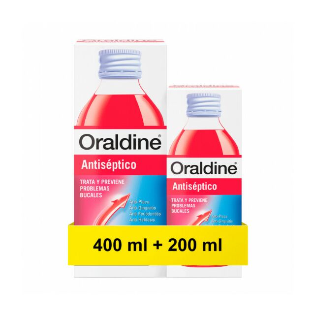 ORALDINE ANTISEPTICO  1 ENVASE 400 ML + 1 ENVASE 200 ML