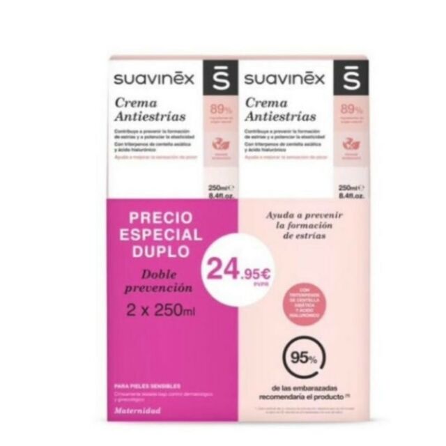 SUAVINEX CREMA ANTIESTRIAS  2 ENVASES 250 ML