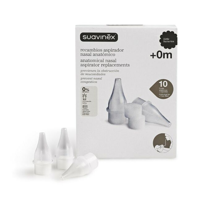 ASPIRADOR NASAL SUAVINEX ANATOMICO RECAMBIO  10 UNIDADES