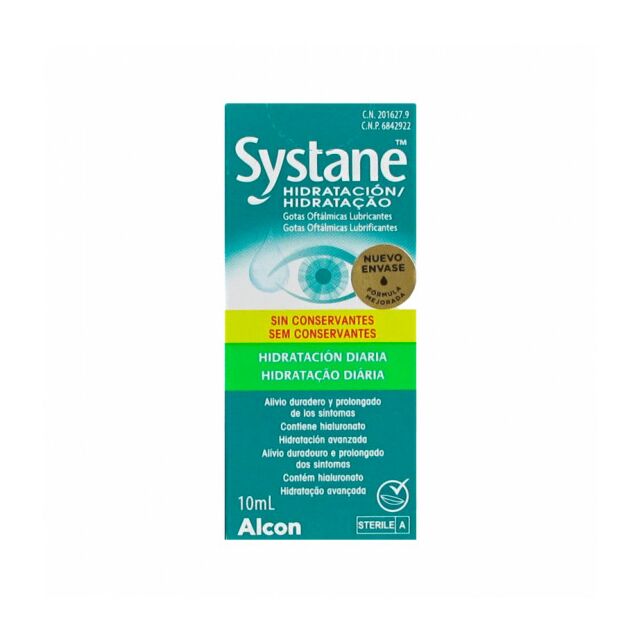 SYSTANE HIDRATACION GOTAS OFTALMICAS LUBRICANTES SIN CONSERVANTES 1 FRASCO 10 ML