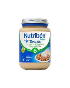 NUTRIBEN CENA CREMA GUISANTES CON JAMON POTITO 200 G