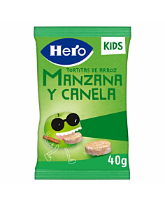 Hero Kids Snack Tortitas Manzana y Canela 40 gr