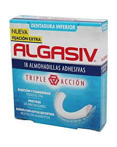 ALGASIV ALMOHADILLAS ADHESIVAS PROTESIS 18 UNIDAES INFERIORES