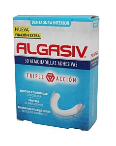 ALGASIV ALMOHADILLAS ADHESIVAS PROTESIS 30 UNIDADES INFERIORES