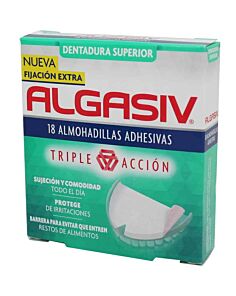 ALGASIV ALMOHADILLAS ADHESIVAS PROTESIS 18 UNIDADES SUPERIORES