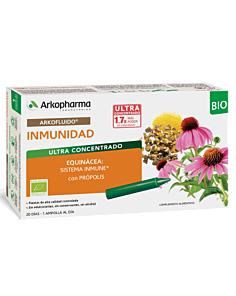 ARKOFLUIDO INMUNIDAD ECHINACEA CON PROPOLIS BIO  20 AMPOLLAS 15 ML