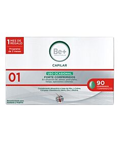 BE+ CAPILAR USO OCASIONAL FORTE 90 COMPRIMIDOS PRPGRAMA 3 MESES