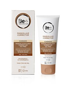 BE+ MAQUILLAJE FLUIDO CORRECTOR OIL FREE SPF 20  1 ENVASE 40 ML PIEL OSCURA