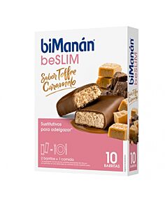 BIMANAN BESLIM SUSTITUTIVO  10 BARRITAS 31 G SABOR TOFFEE CARAMELO