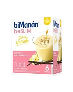 BIMANAN BESLIM SUSTITUTIVO BATIDO  6 SOBRES 55 G SABOR VAINILLA