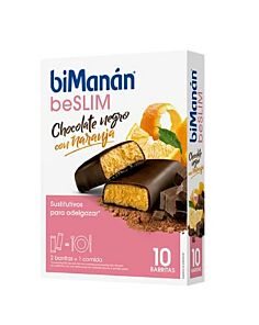 BIMANAN BESLIM SUSTITUTIVO  10 BARRITAS 31 G SABOR CHOCOLATE NARANJA