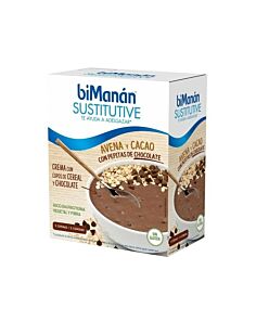 BIMANAN SUSTITUTIVE AVENA Y CACAO CON PEPITAS CHOCO  55 G 5 SOBRES