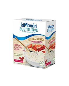 BIMANAN SUSTITUTIVE AVENA Y QUINOA CON FRUTOS ROJOS  55 G 5 SOBRES