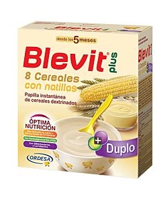 BLEVIT PLUS DUPLO 8 CEREALES CON NATILLAS  1 ENVASE 600 G