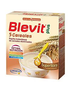 BLEVIT PLUS SUPERFIBRA PAPILLA 5 CEREALES  1 ENVASE 600 G