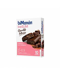 BIMANAN BESLIM SUSTITUTIVO  10 BARRITAS 31 G SABOR CHOCOLATE INTENSO