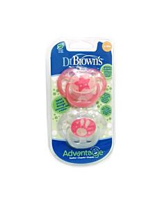 DR BROWN CHUPETE SILICONA ADVANTAGE NOCTURNO 6-18 MESES