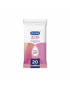 DUREX INTIMA PROTECT TOALLITAS INTIMAS  20 UNIDADES