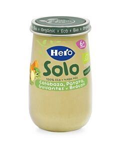 HERO BABY SOLO CREMA CALABAZA Y PURE PATATAS  1 ENVASE 190 G