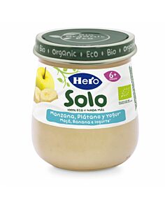 HERO BABY SOLO MANZANA PLATANO Y YOGUR  1 ENVASE 120 G