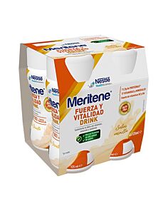 MERITENE FUERZA Y VITALIDAD DRINK  4 BOTELLAS 125 ML SABOR VAINILLA