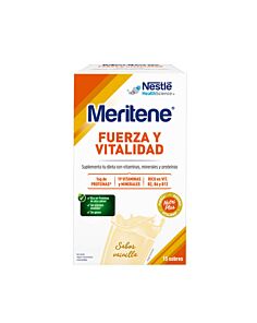 MERITENE FUERZA Y VITALIDAD BATIDO  15 SOBRES 30 G SABOR VAINILLA