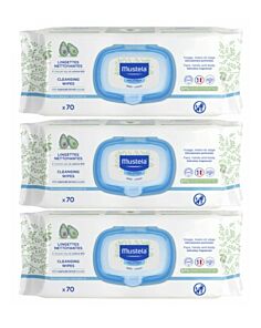 MUSTELA PACK TOALLITAS  DERMO-SUAVIZANTES 3 X 70 U