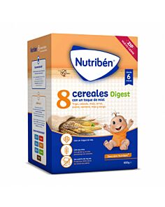 PAPILLA NUTRIBEN 8 CEREALES Y MIEL DIGEST  1 ENVASE 600 G