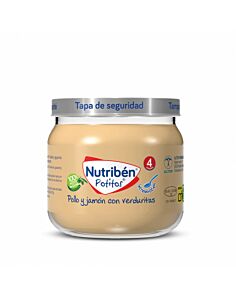 NUTRIBEN POTITO INICIO A LA CARNE POLLO Y JAMON CON VERDURITAS 1 ENVASE 120 G