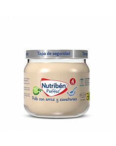 NUTRIBEN POTITO INICIO A LA CARNE POLLO CON ARROZ Y ZANAHORIAS 1 ENVASE 120 G