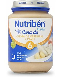 NUTRIBEN CENA CREMA VERDURA CON PAVO POTITO 200 G