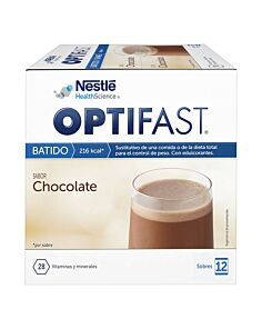 OPTIFAST BATIDO  12 SOBRES 55 G SABOR CACAO